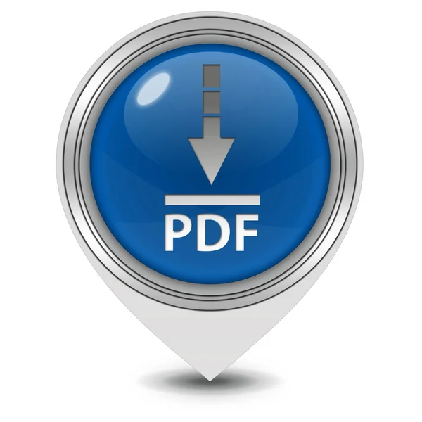 Pdf icono de puntero de descarga sobre fondo blanco —  Fotos de Stock