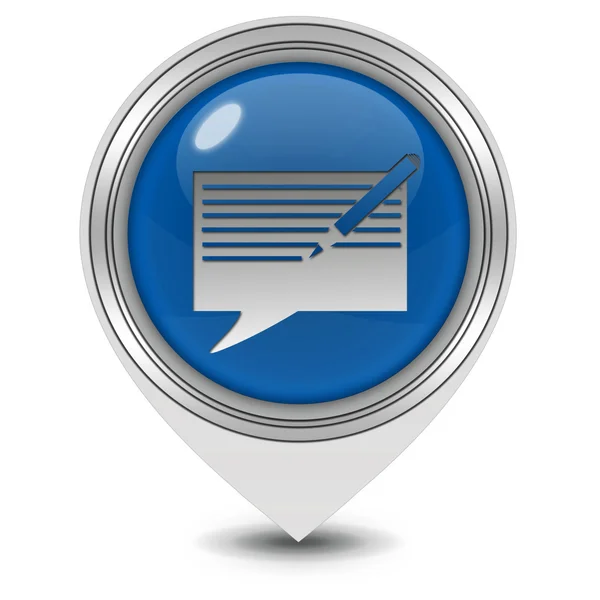 New message pointer icon on white background — Stock Photo, Image