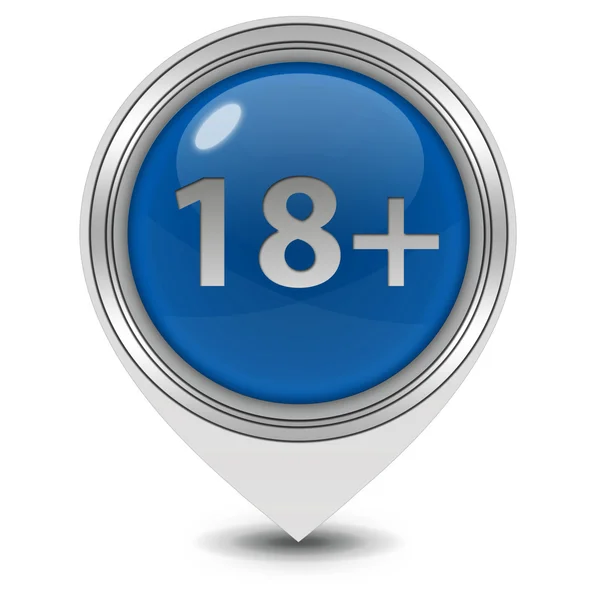 18 icône pointeur sur fond blanc — Photo