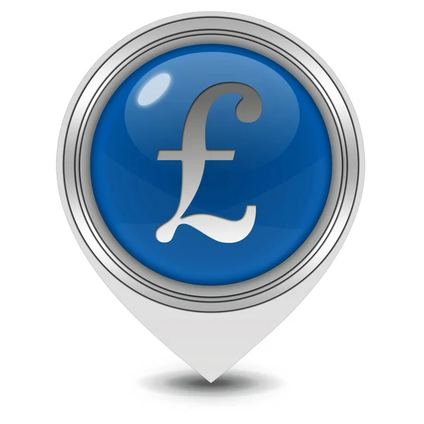 Pound pointer icon on white background — Stock Photo, Image