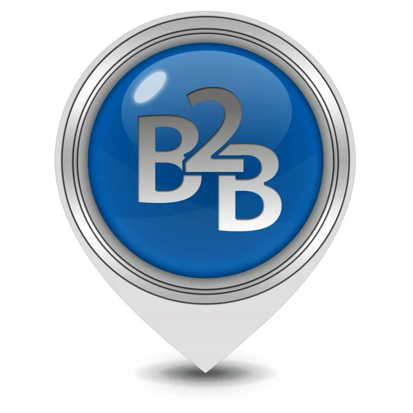 B2B pointer icon on white background — Stock Photo, Image