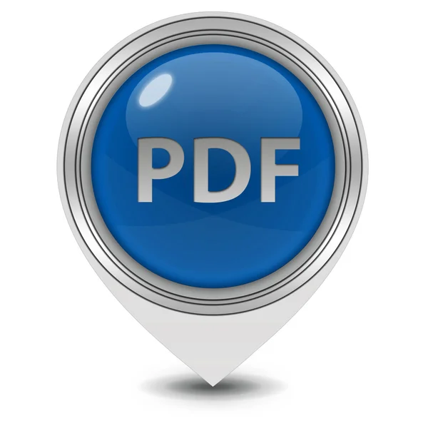 Icono de puntero Pdf sobre fondo blanco — Foto de Stock