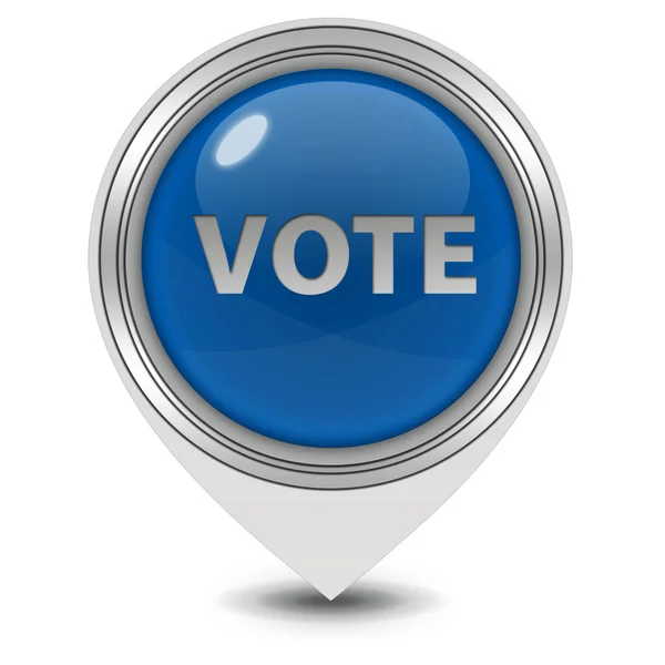 Ícone de ponteiro de voto no fundo branco — Fotografia de Stock