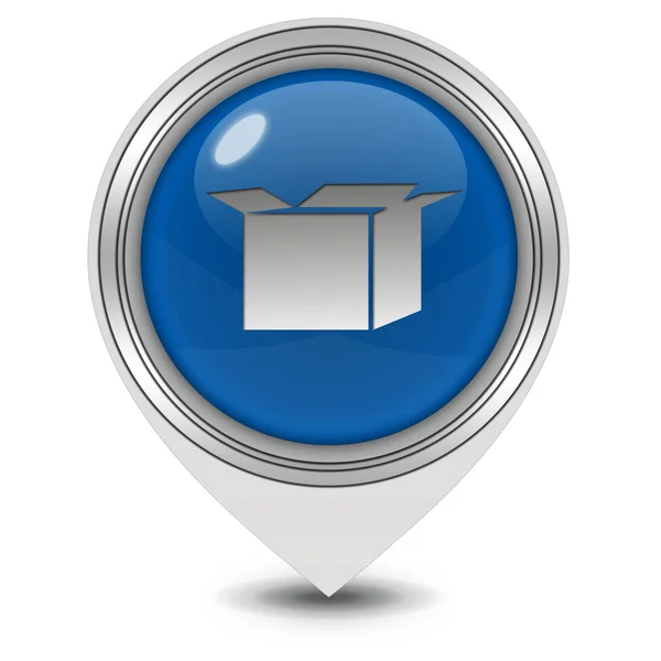 Box pointer icon on white background — Stock Photo, Image