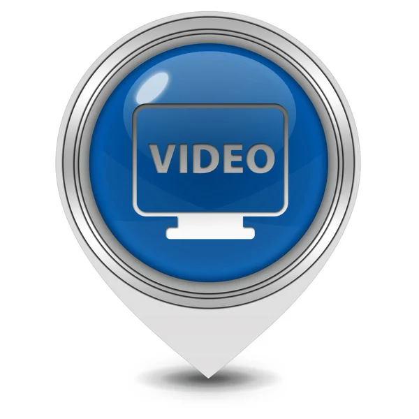 Icono de puntero de vídeo sobre fondo blanco — Foto de Stock
