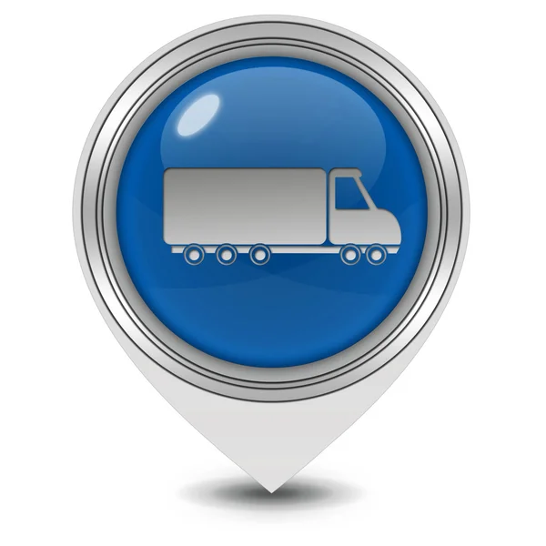 Truck pointer icon on white background — Stock Photo, Image