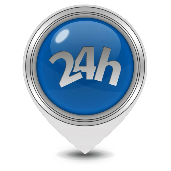 24 hours pointer icon on white background — Stock Photo, Image