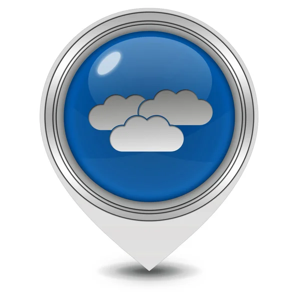 Chmura wskaźnik ikona na białym tle — Zdjęcie stockowe