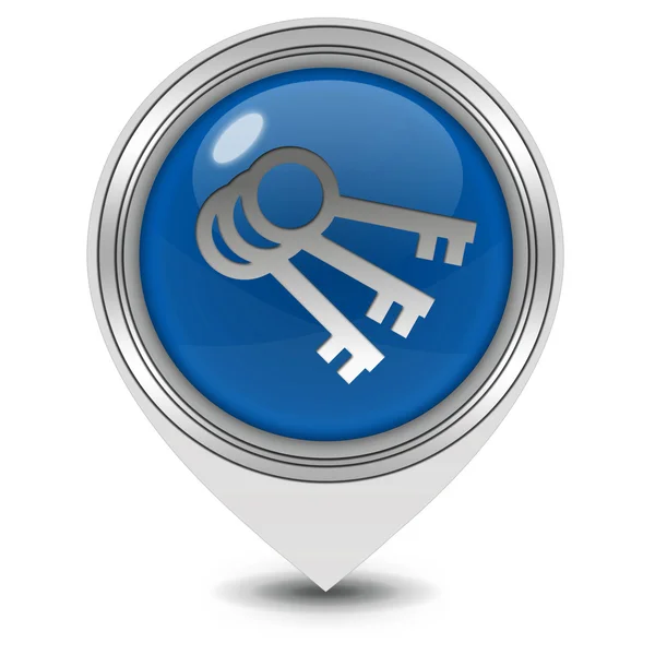 Key pointer icon on white background — Stock Photo, Image