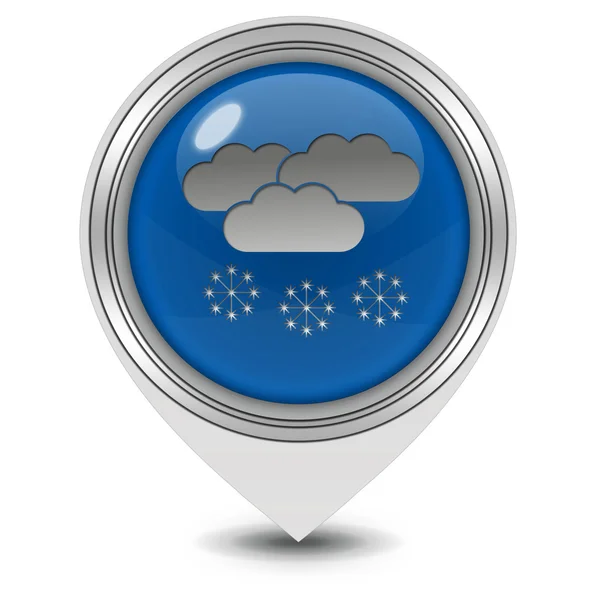 Snow pointer icon on white background — Stock Photo, Image