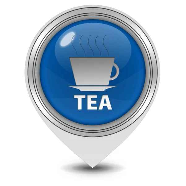 Icône de pointeur de thé sur fond blanc — Photo