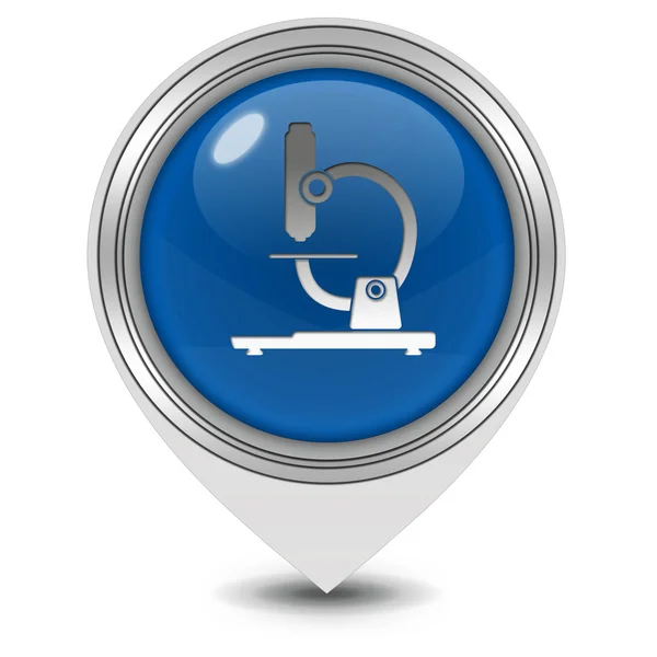 Microscope pointer icon on white background — Stock Photo, Image