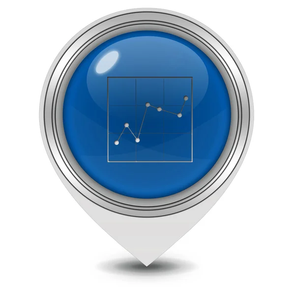 Icono de puntero de análisis de datos sobre fondo blanco —  Fotos de Stock