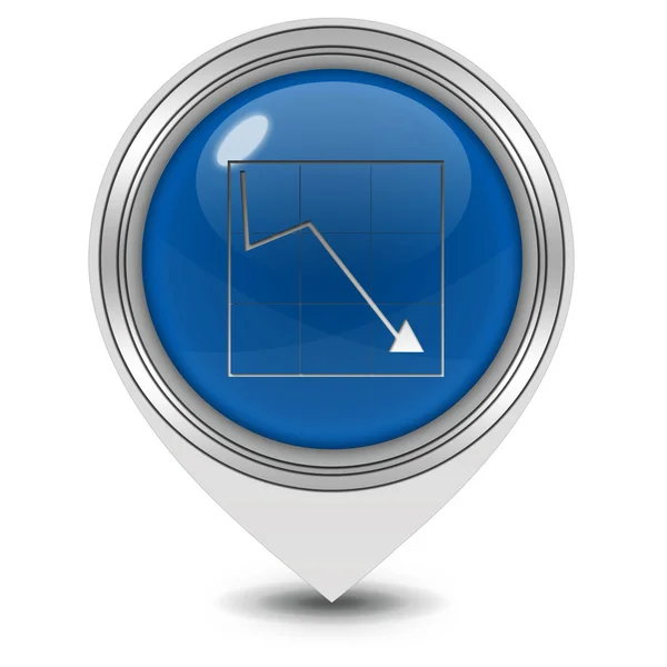 Icono de puntero de análisis de datos sobre fondo blanco —  Fotos de Stock