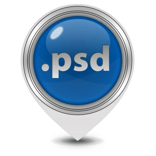 .είδωλο δείκτη PSD σε λευκό φόντο — Φωτογραφία Αρχείου