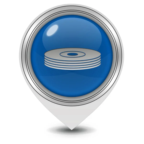 Cd pointer icon on white background — Stock Photo, Image
