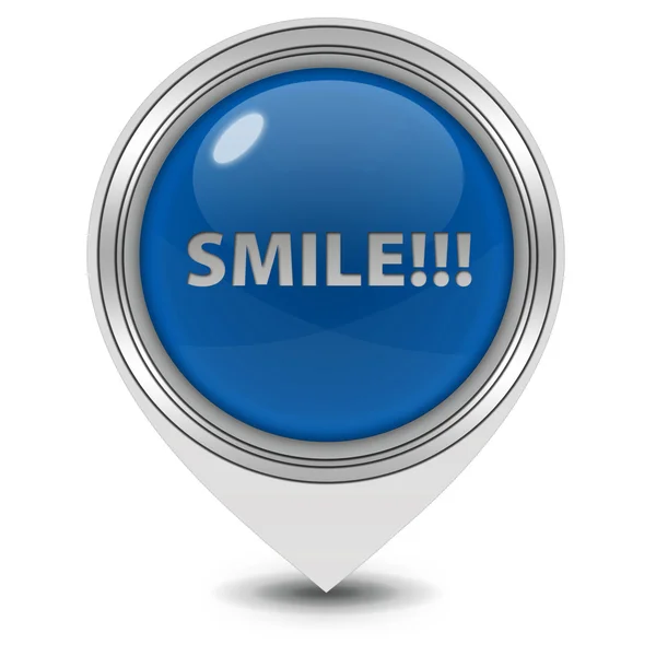 Ikona ukazatele úsměv na bílém pozadí — Stock fotografie