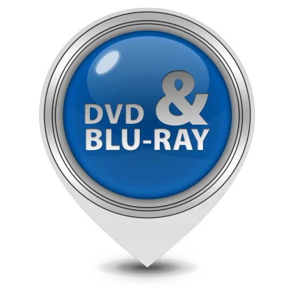 DVD en bluray muisaanwijzer op witte achtergrond — Stockfoto