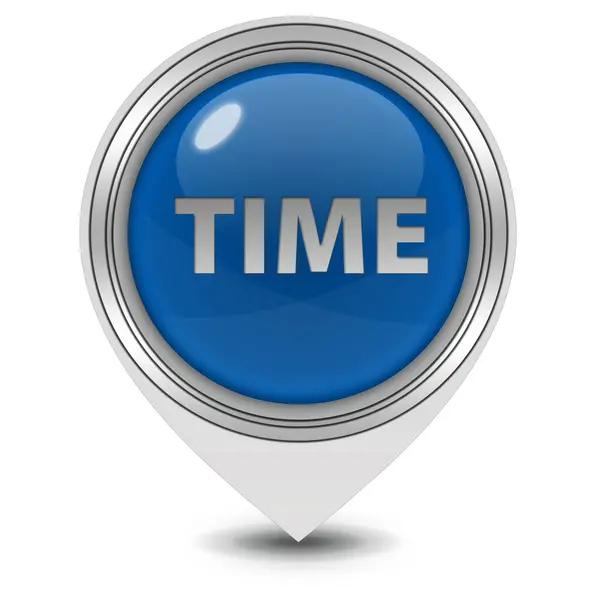 Time pointer icon on white background — Stock Photo, Image