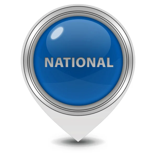 Ulusal işaretçi simgesi beyaz arka plan üzerinde — Stok fotoğraf