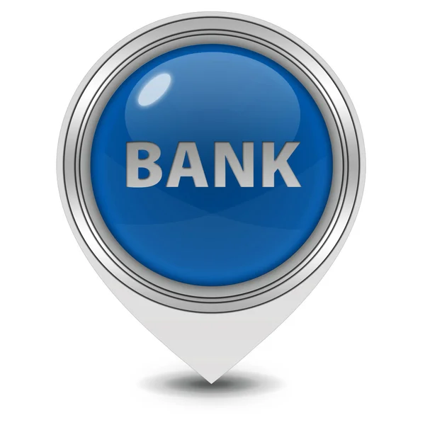Banken pekarikonen på vit bakgrund — Stockfoto