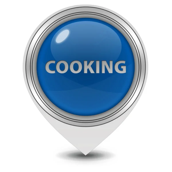 白い背景の上の調理のポインター アイコン — ストック写真