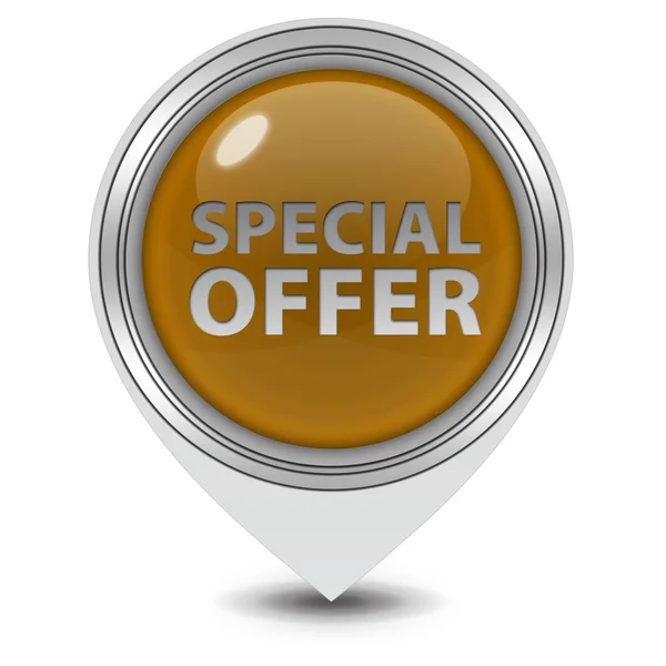 Special offer pointer icon on white background — Stock Photo, Image