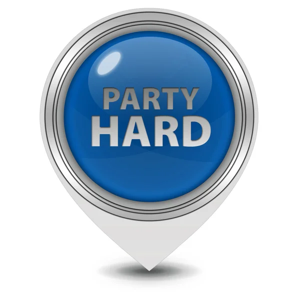 Party hard pointer icon on white background — Stock Photo, Image