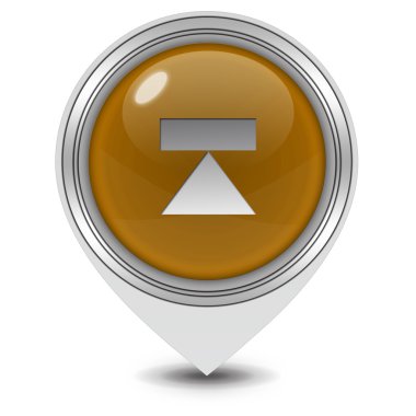 İşaretçi simgesi beyaz arka planda çıkarma