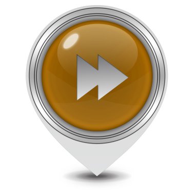 İşaretçi simgesi beyaz zemin üzerine gidin