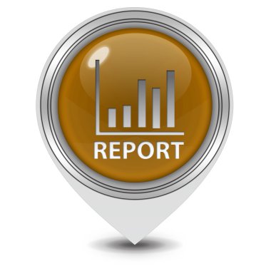 rapor işaretçi simgesi beyaz zemin üzerine