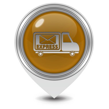 İşaretçi simgesi beyaz arka plan üzerinde hızlı