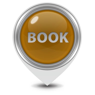 Kitap işaretçi simgesi beyaz arka plan üzerinde