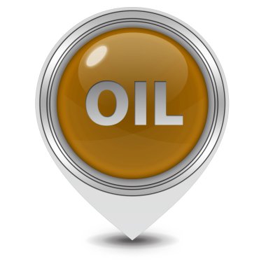 Petrol işaretçi simgesi beyaz arka plan üzerinde