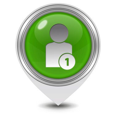 Beyaz arka plan üzerinde işaretçi simgesi ekleme