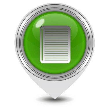 Not İşaretçi simgesi beyaz zemin üzerine