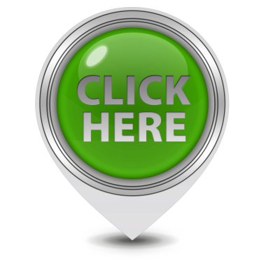 İşaretçi simgesi beyaz zemin üzerine tıklayınız