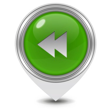 İşaretçi simgesi beyaz zemin üzerine gidin