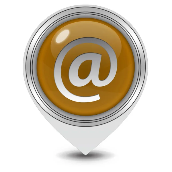 Icono de puntero de correo electrónico sobre fondo blanco —  Fotos de Stock
