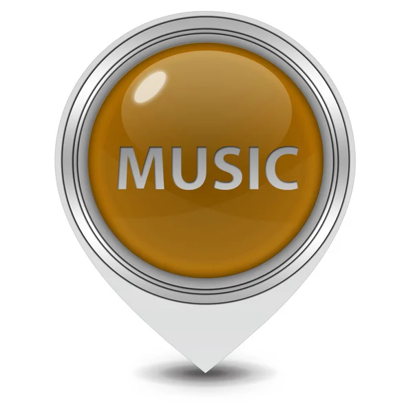 Ikona wskaźnika muzyka na białym tle — Zdjęcie stockowe