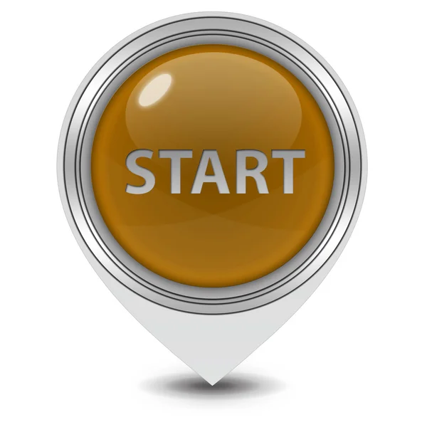 Start pointer icon on white background — Stock Photo, Image