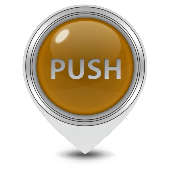 Push pointer icon on white background — Stock Photo, Image