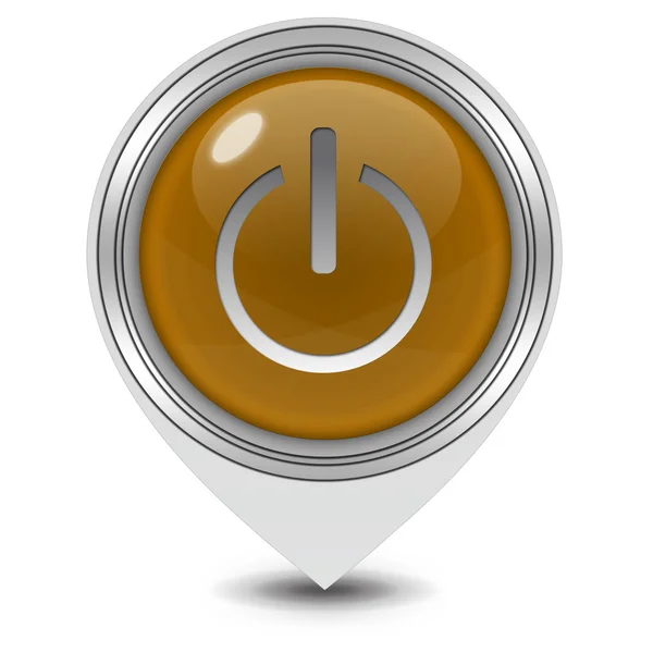 Power pointer icon on white background — Stock Photo, Image