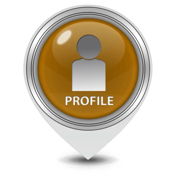 Profile pointer icon on white background — Stock Photo, Image