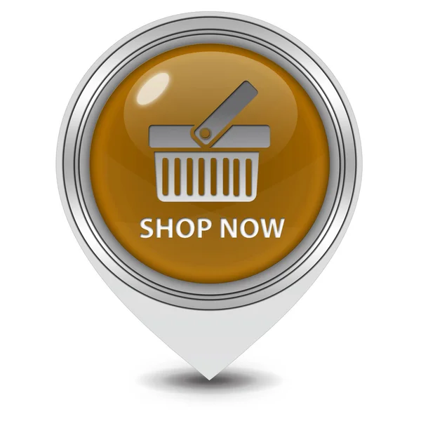 Buy now pointer icon on white background — Stock Photo, Image