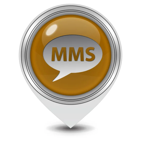 Mms-Zeiger-Symbol auf weißem Hintergrund — Stockfoto
