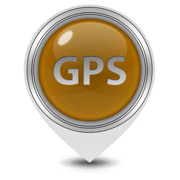 Gps pointer icon on white background — Stock Photo, Image