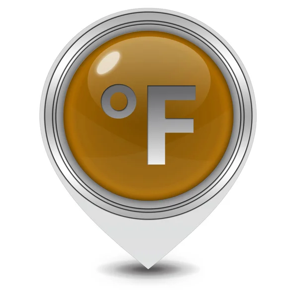 Fahrenheit pointer icon on white background — Stock Photo, Image