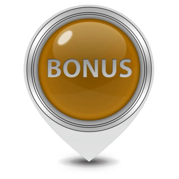 Bonuszeiger-Symbol auf weißem Hintergrund — Stockfoto