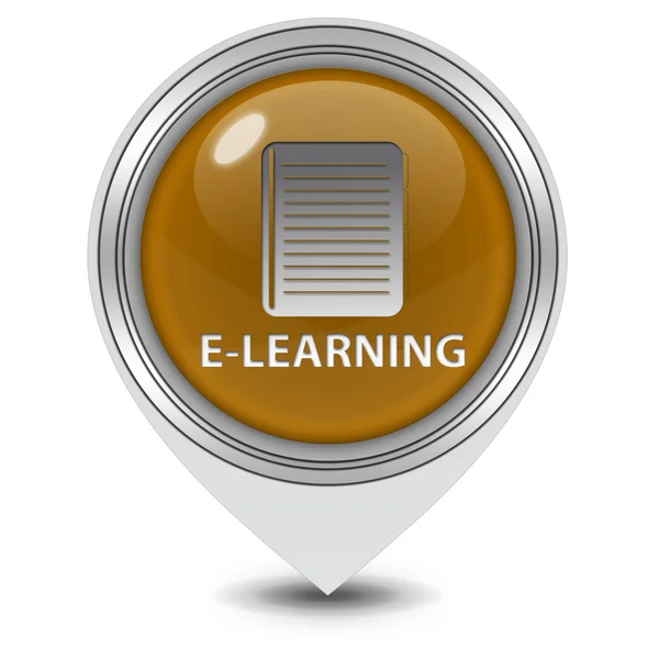 E-learning pointer icon on white background — Stock Photo, Image